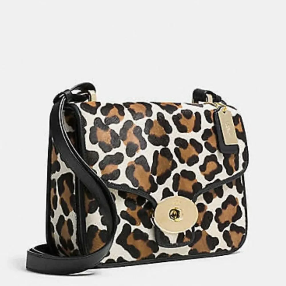 Coach Page Shoulder Bag in Ocelot Printed Haircalf F33636 Excellent cond… - Picture 3 of 14